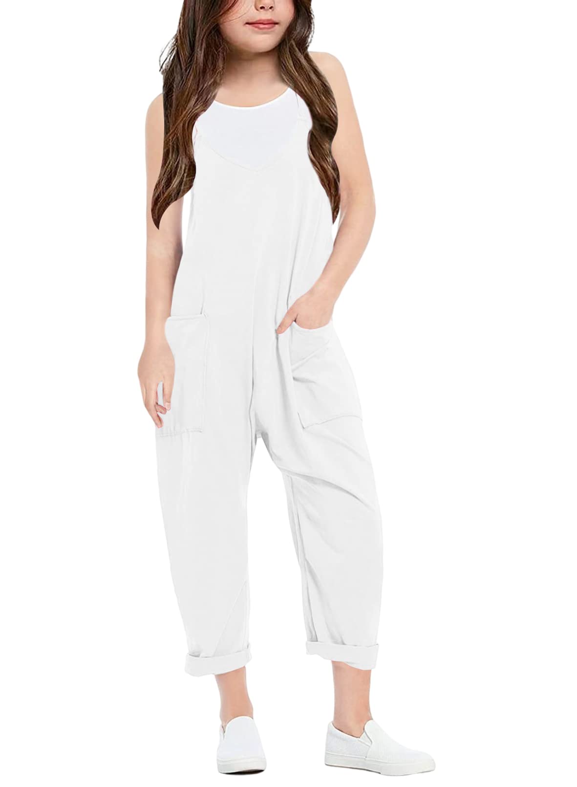 Cnkwei Girls Sleeveless Jumpsuit