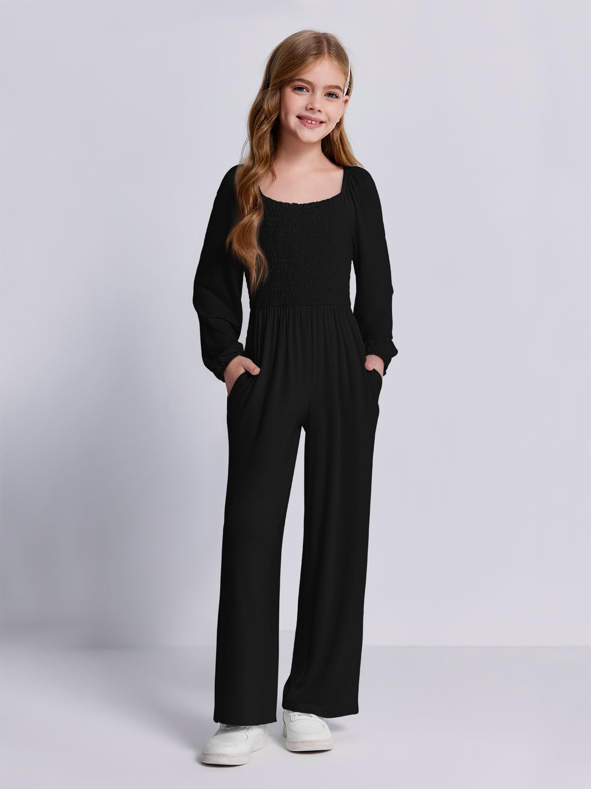 Haloumoning Girls Long Sleeve Jumpsuit