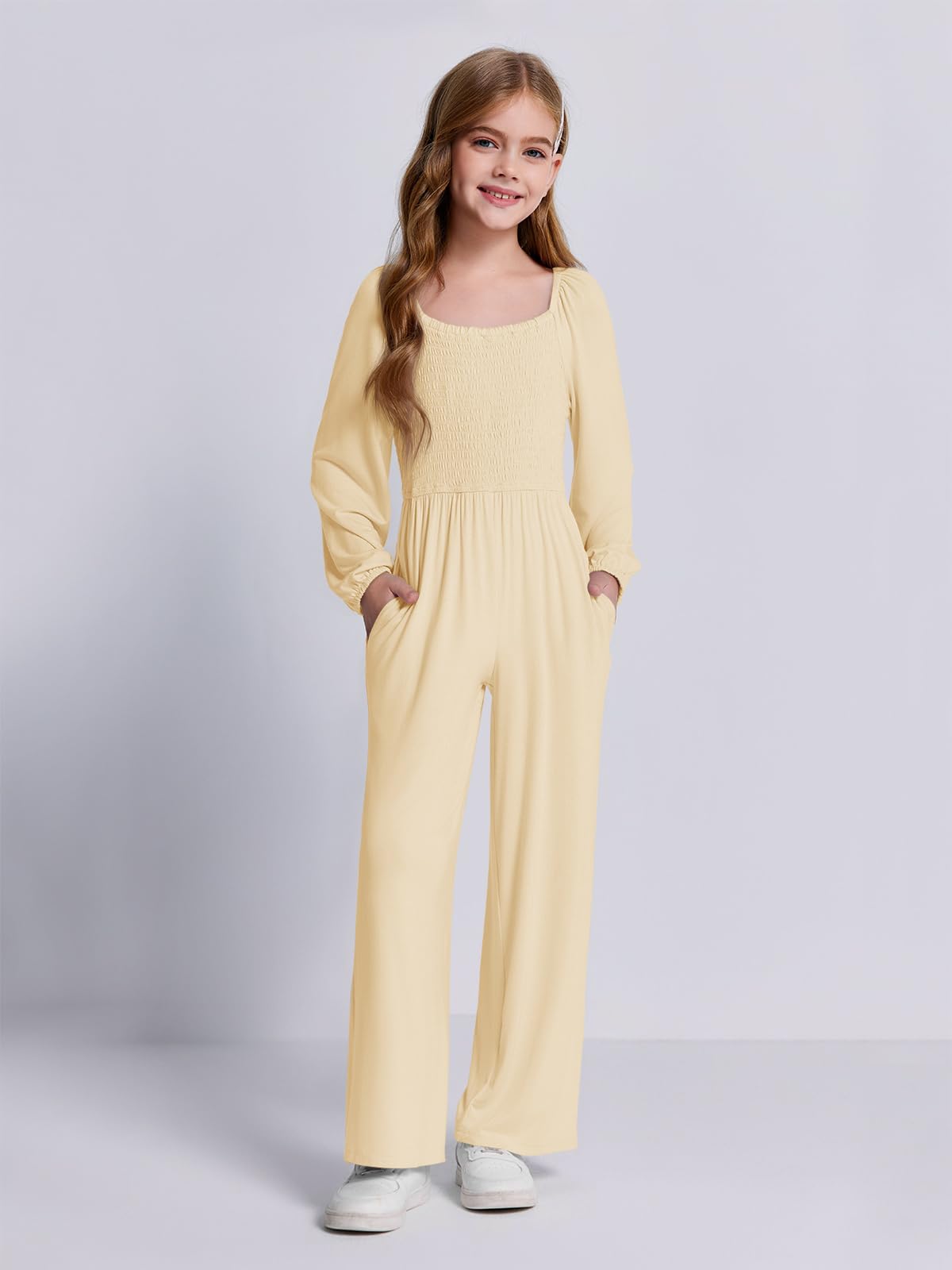 Haloumoning Girls Long Sleeve Jumpsuit