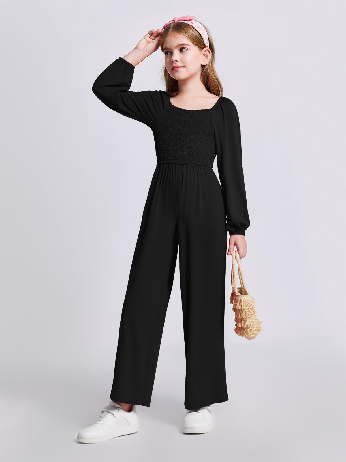 Haloumoning Girls Long Sleeve Jumpsuit