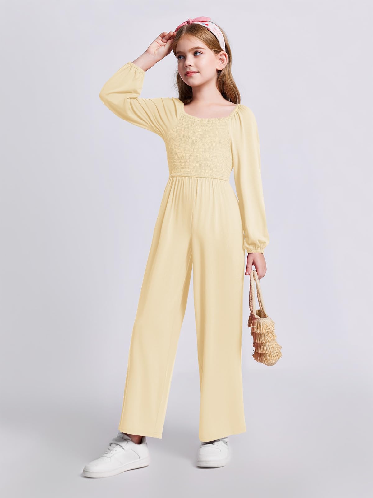 Haloumoning Girls Long Sleeve Jumpsuit