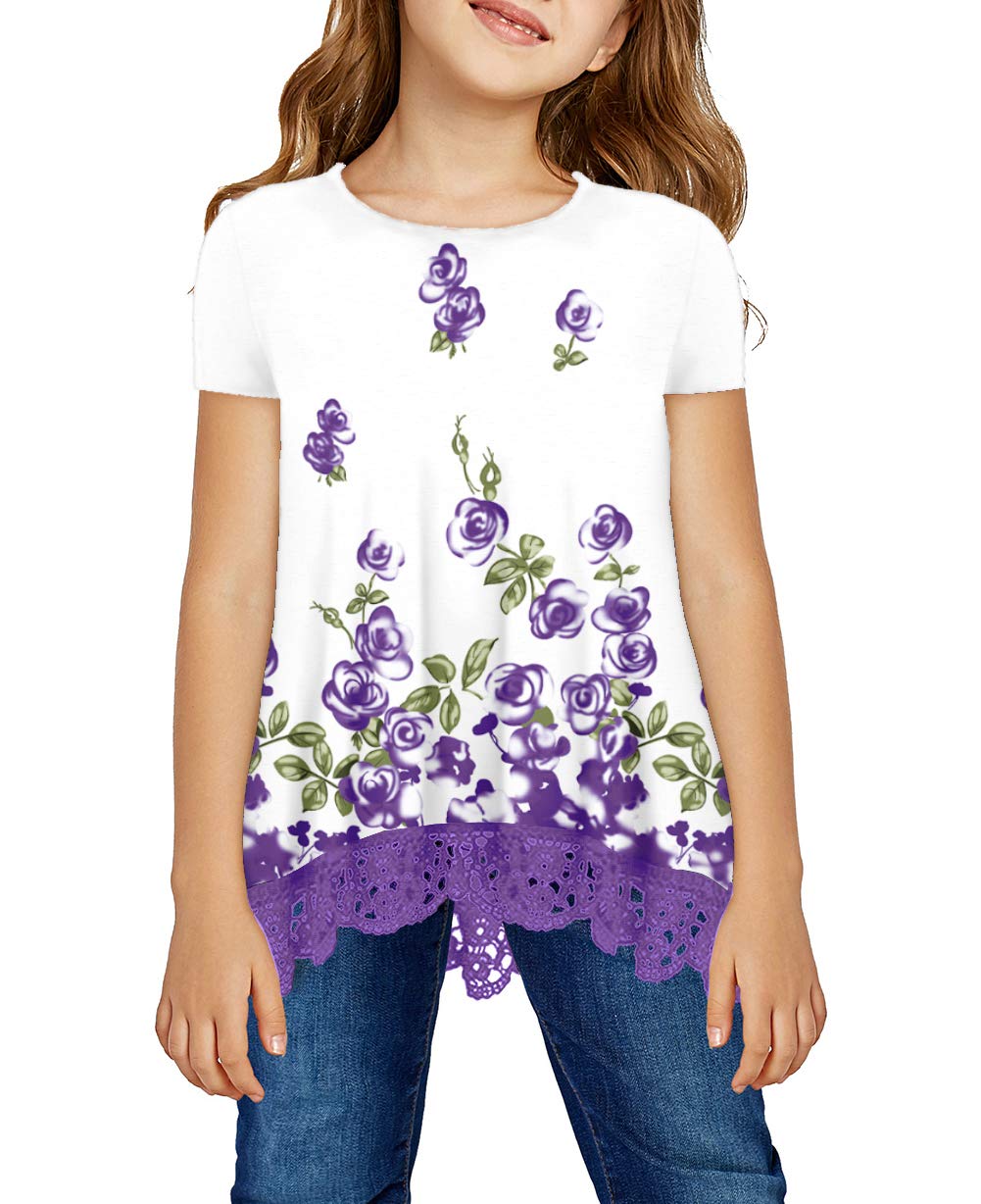 storeofbaby Girls' Casual Short Sleeve Tunic Top