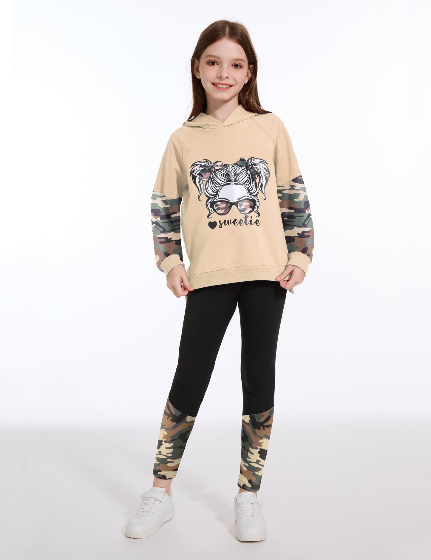 Girls' 2-Piece Tie Dye Hoodie & Leggings Set