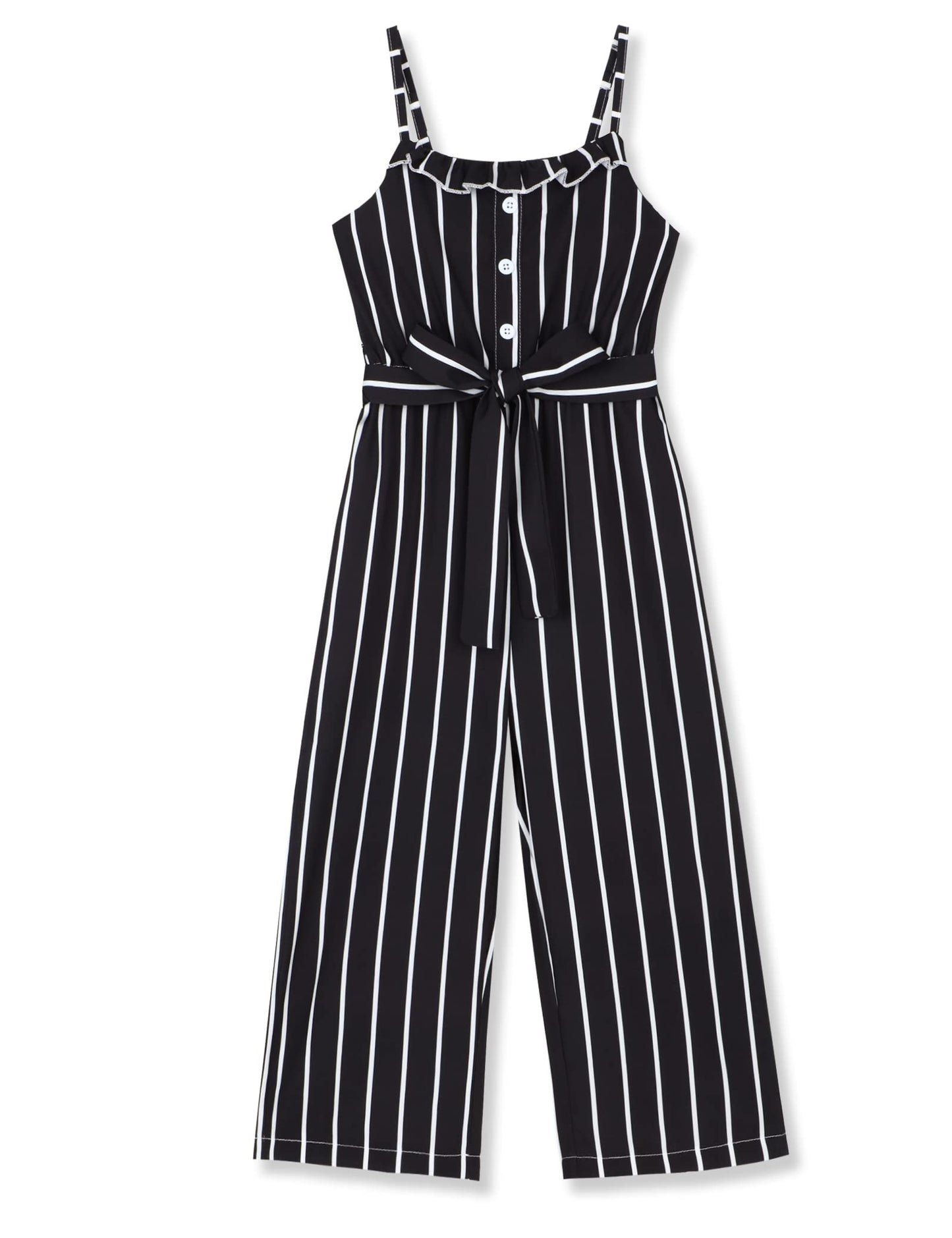 Crazyme Girls Striped Sleeveless Jumpsuit