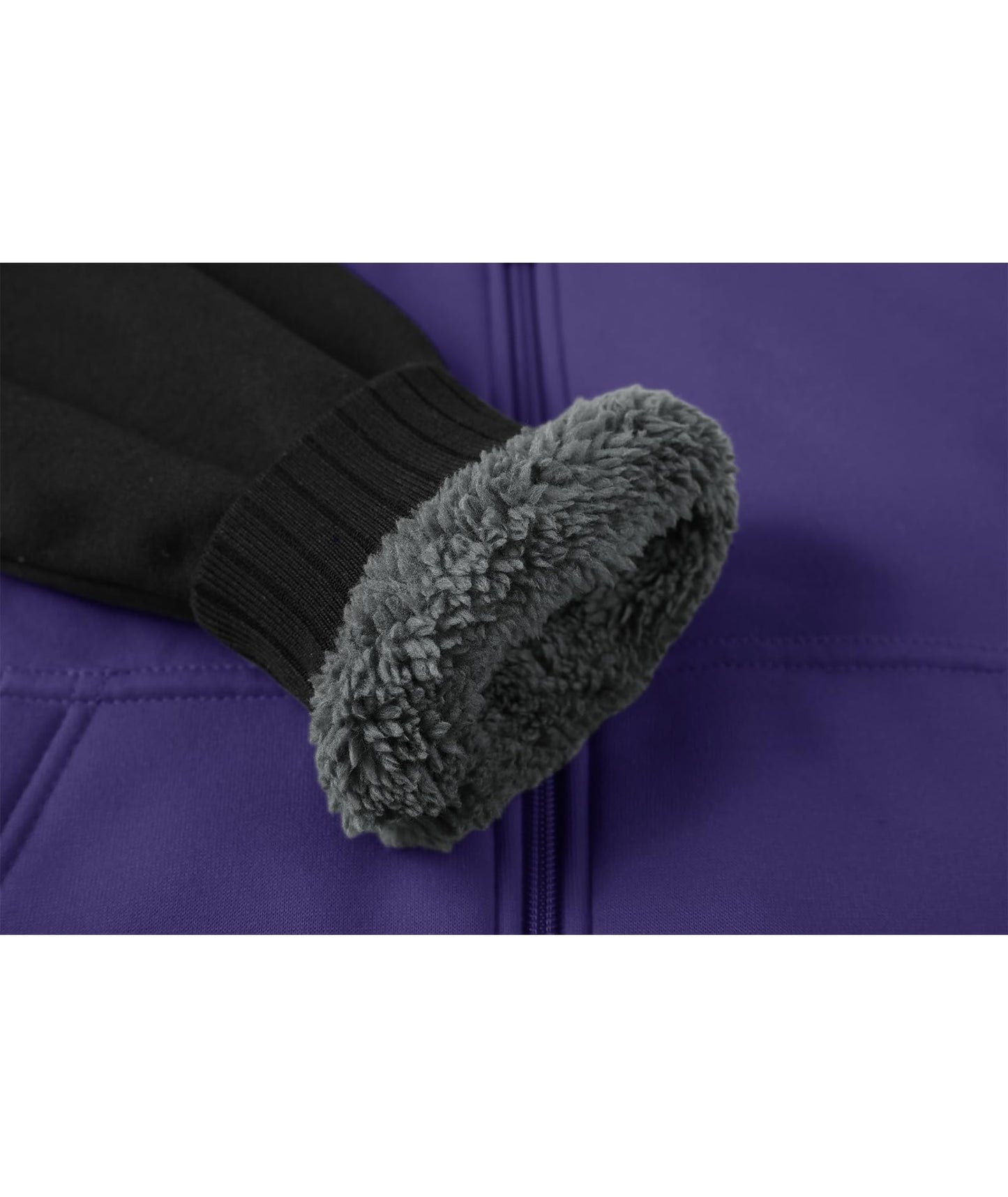 V VALANCH Boys' Sherpa Lined Zip Hoodie