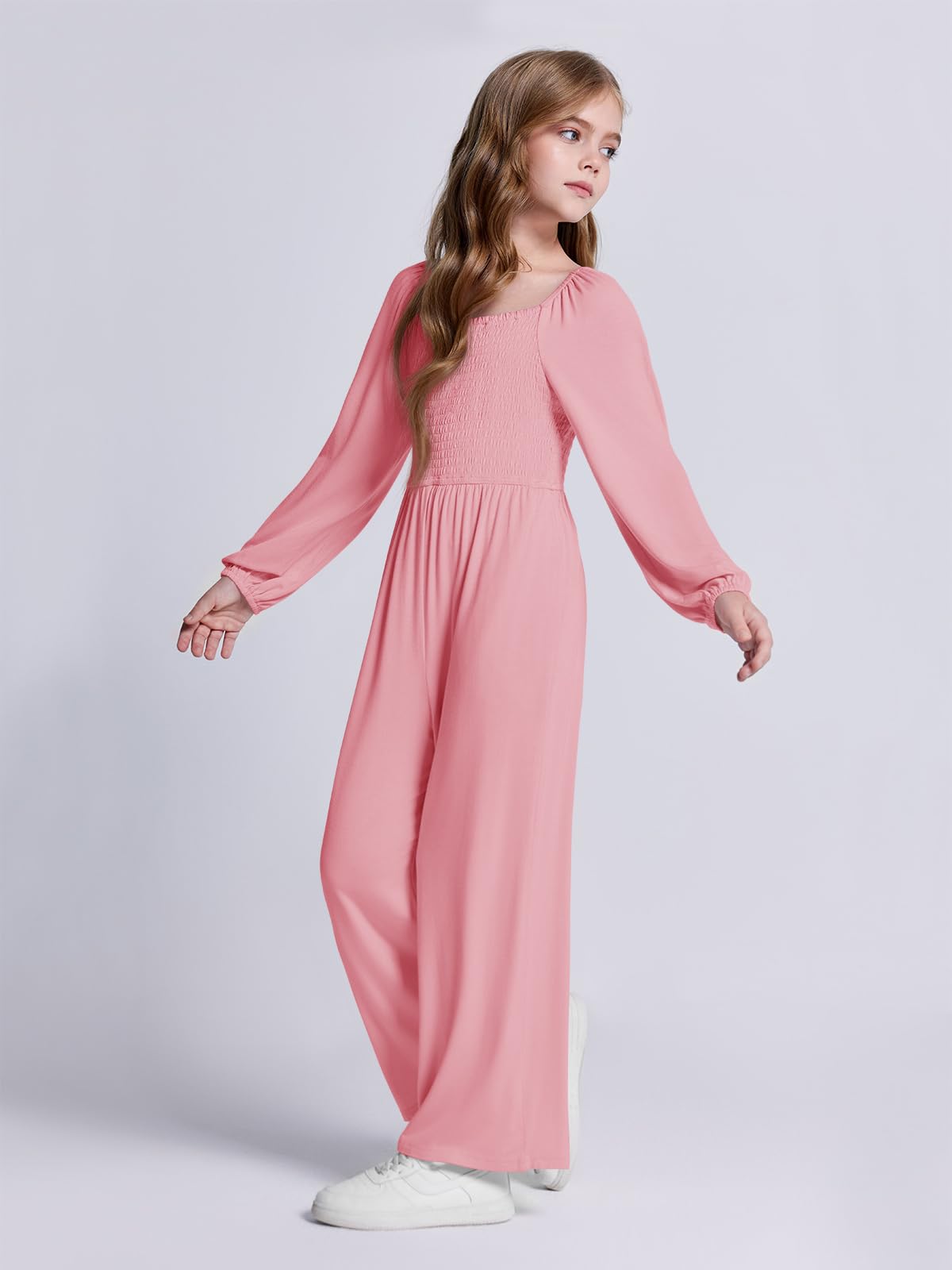 Haloumoning Girls Long Sleeve Jumpsuit