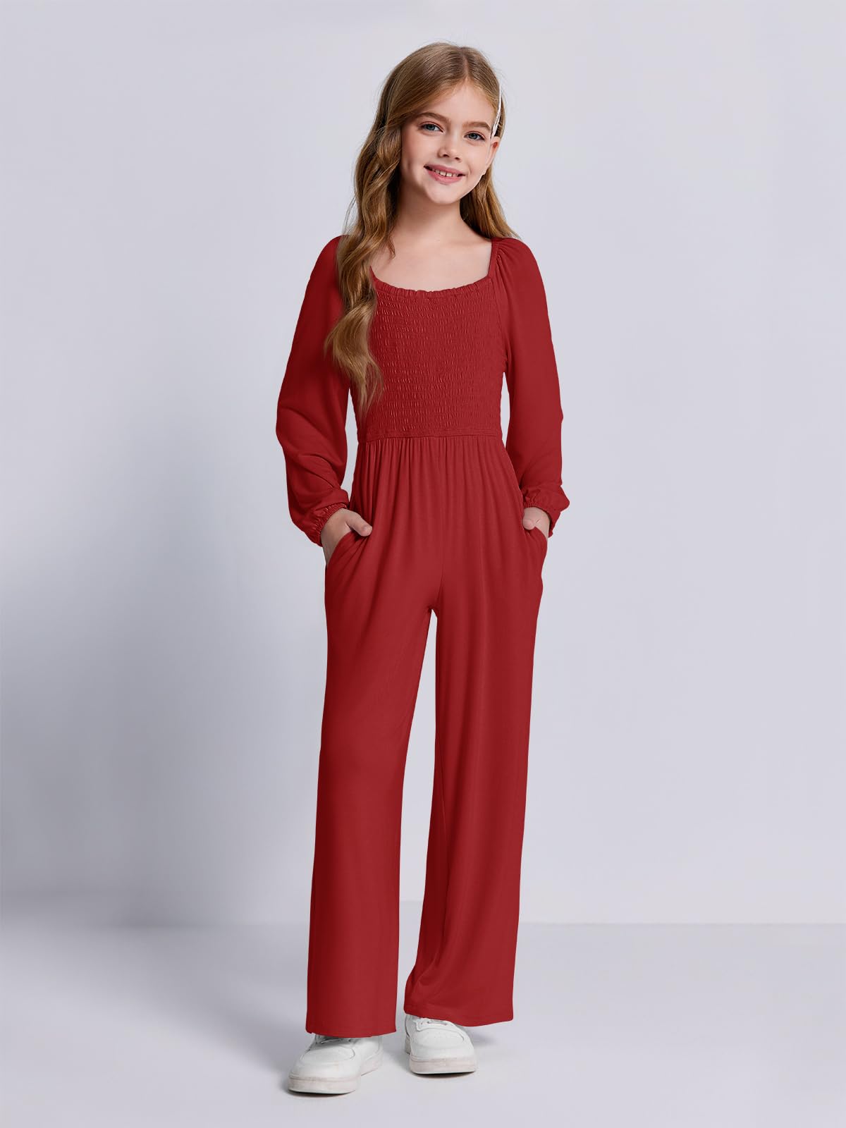 Haloumoning Girls Long Sleeve Jumpsuit
