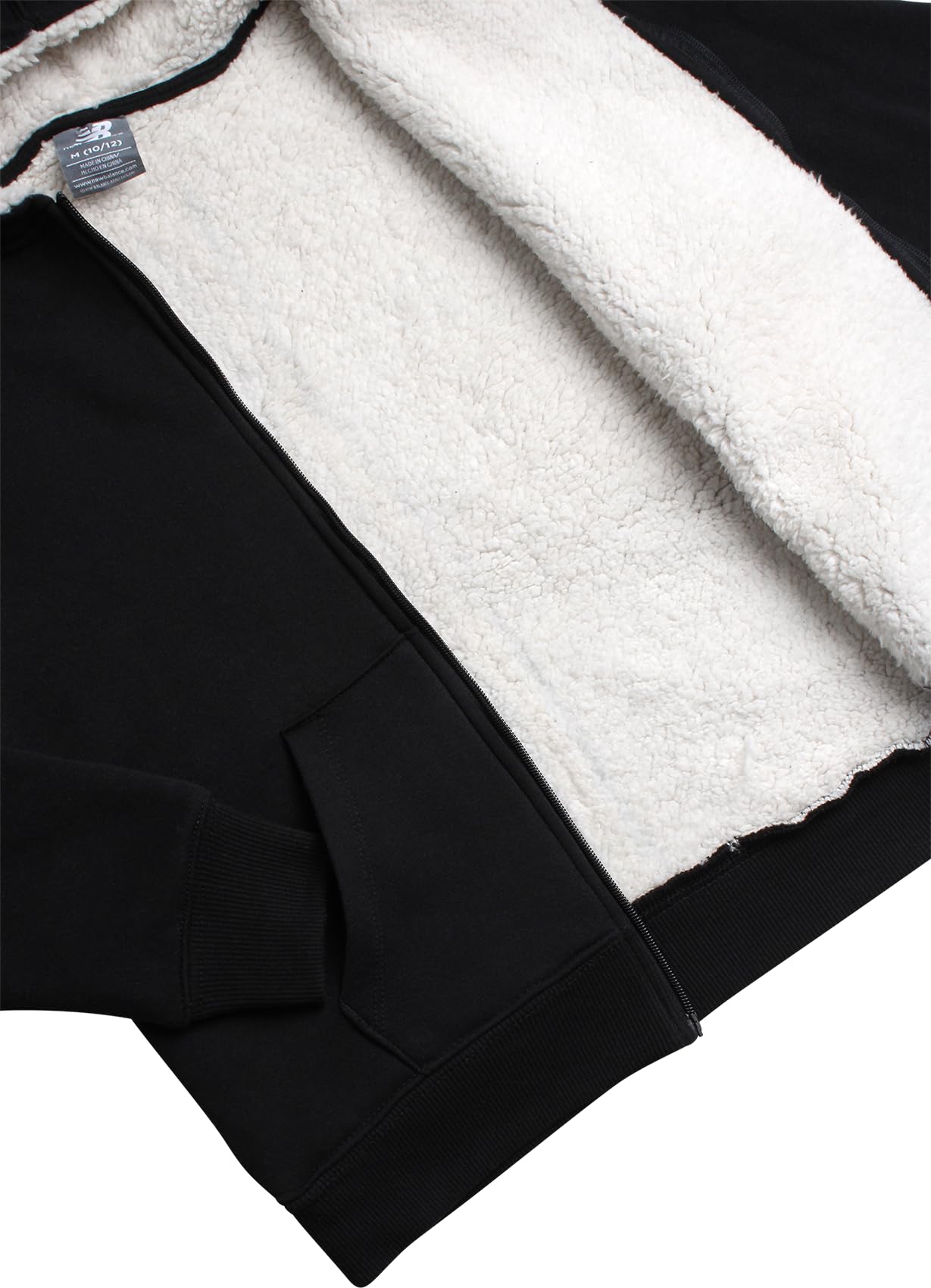 New Balance Boys' Sherpa-Lined Zip Hoodie