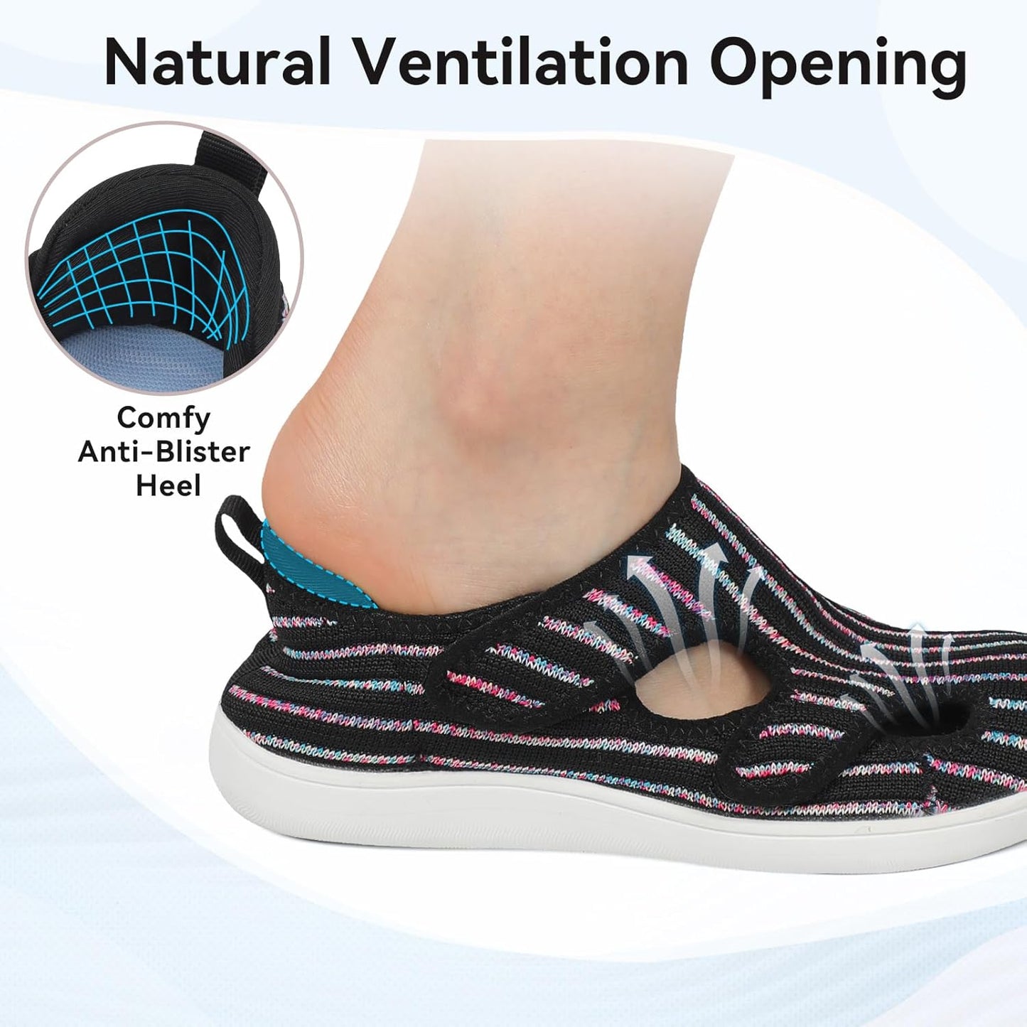 LeIsfIt Women's Extra Wide Diabetic Walking Shoes