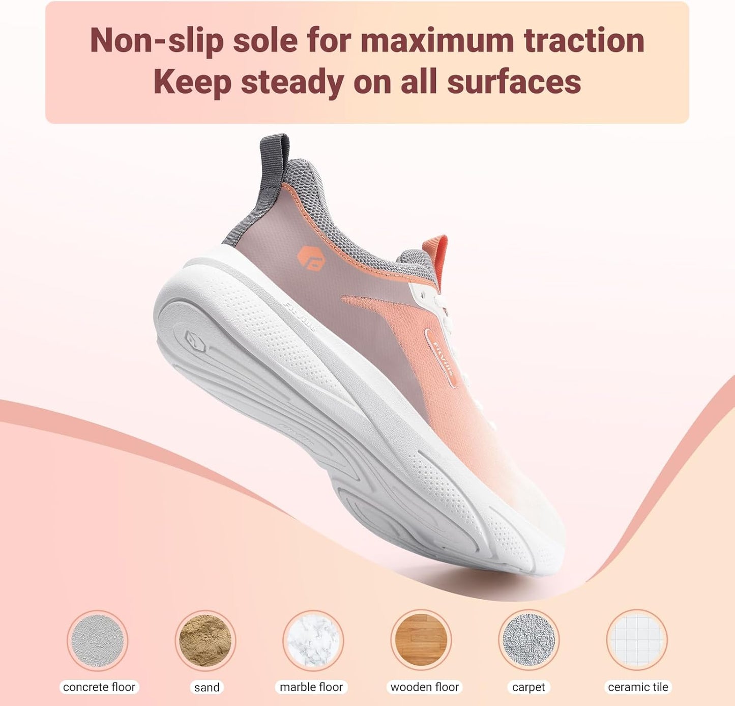 FitVille Women's Wide Slip-On Walking Shoes