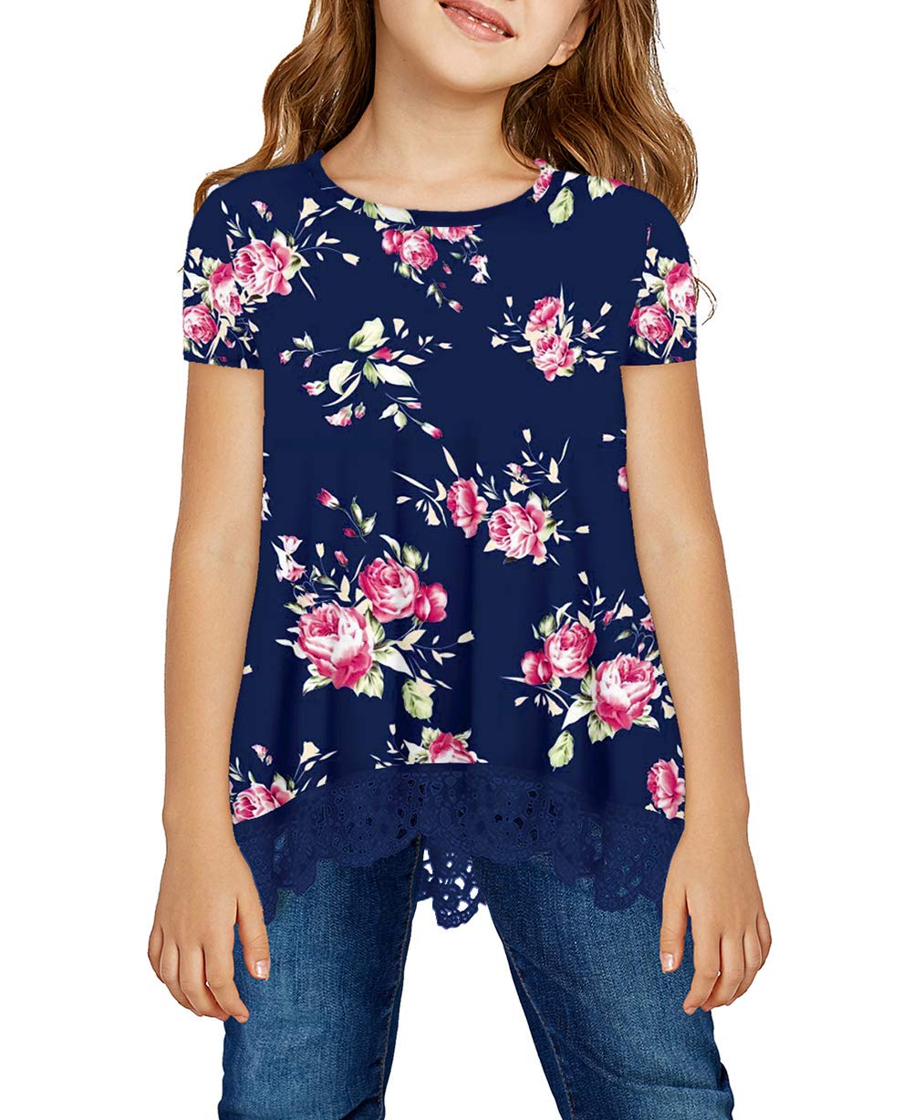 storeofbaby Girls' Casual Short Sleeve Tunic Top