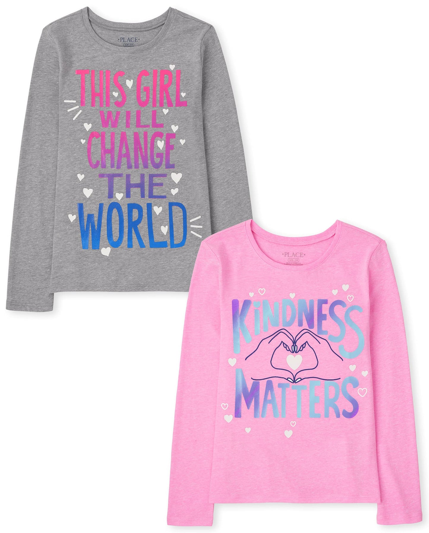 The Children's Place Girls' 2-Pack Graphic Tees