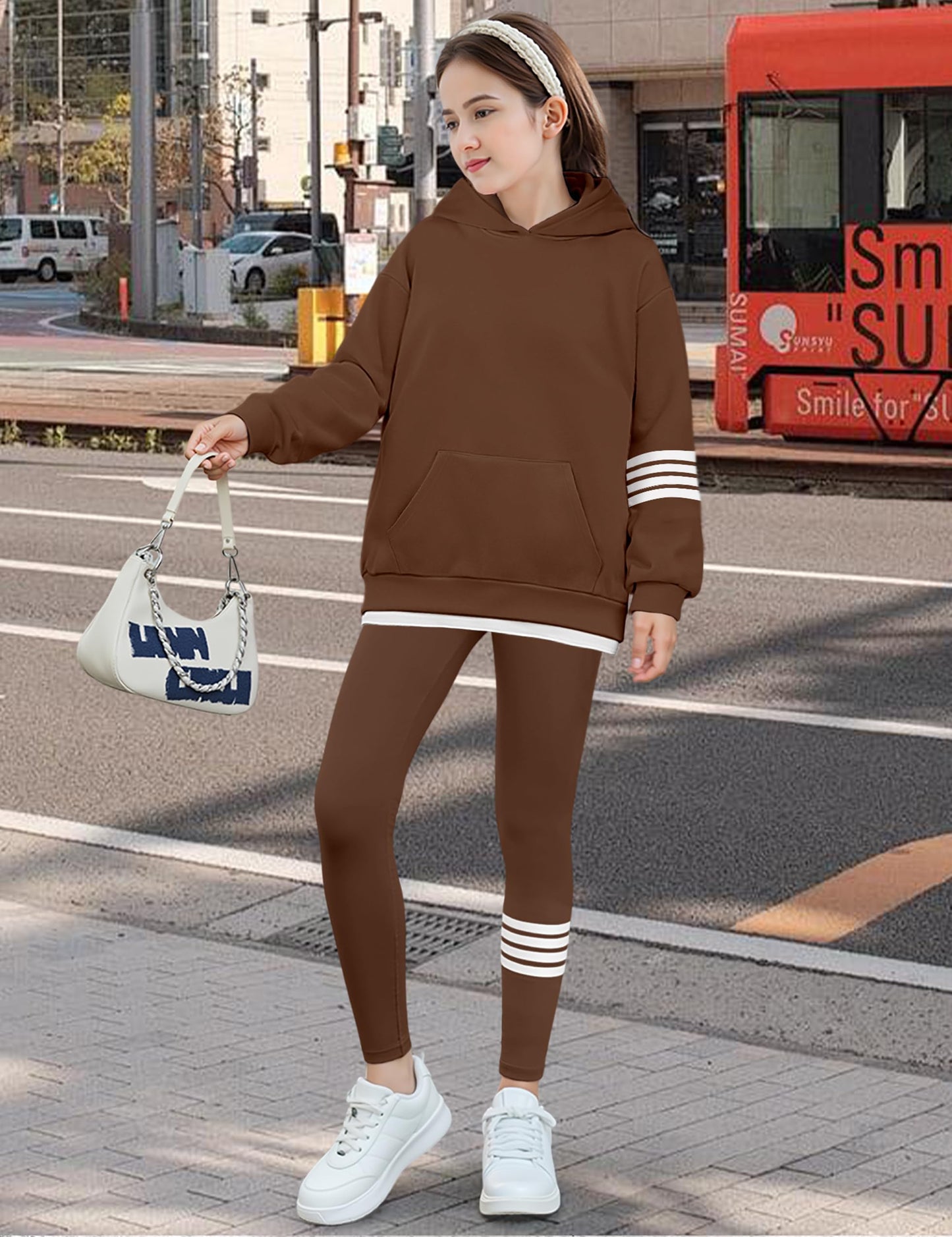 NECIOUS Girls' 2-Piece Hoodie & Leggings Set