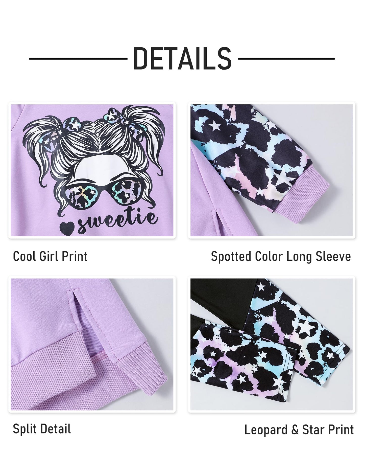 Girls' 2-Piece Tie Dye Hoodie & Leggings Set