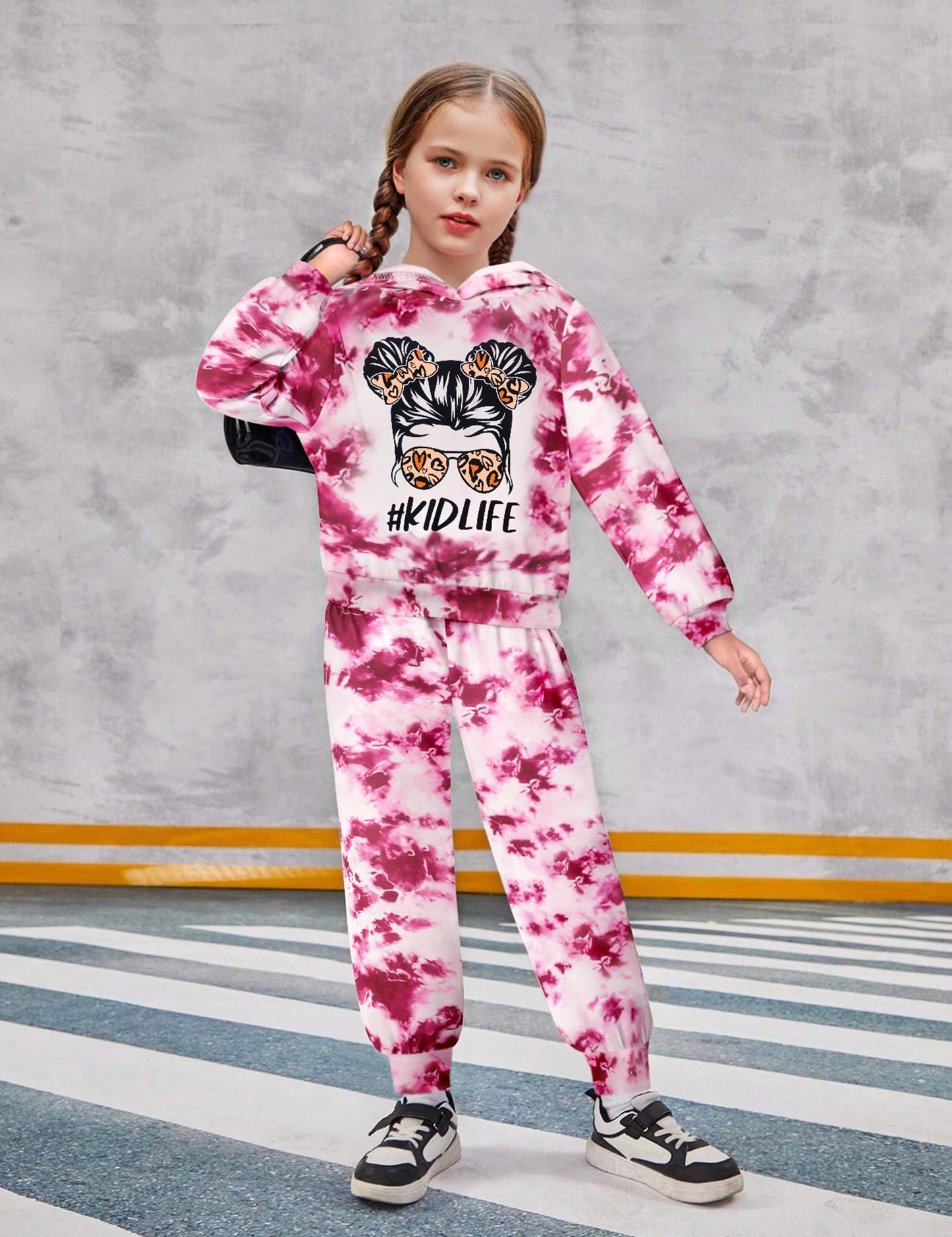 Toddler Girls' 2-Piece Tie Dye Sweatshirt & Pants Set