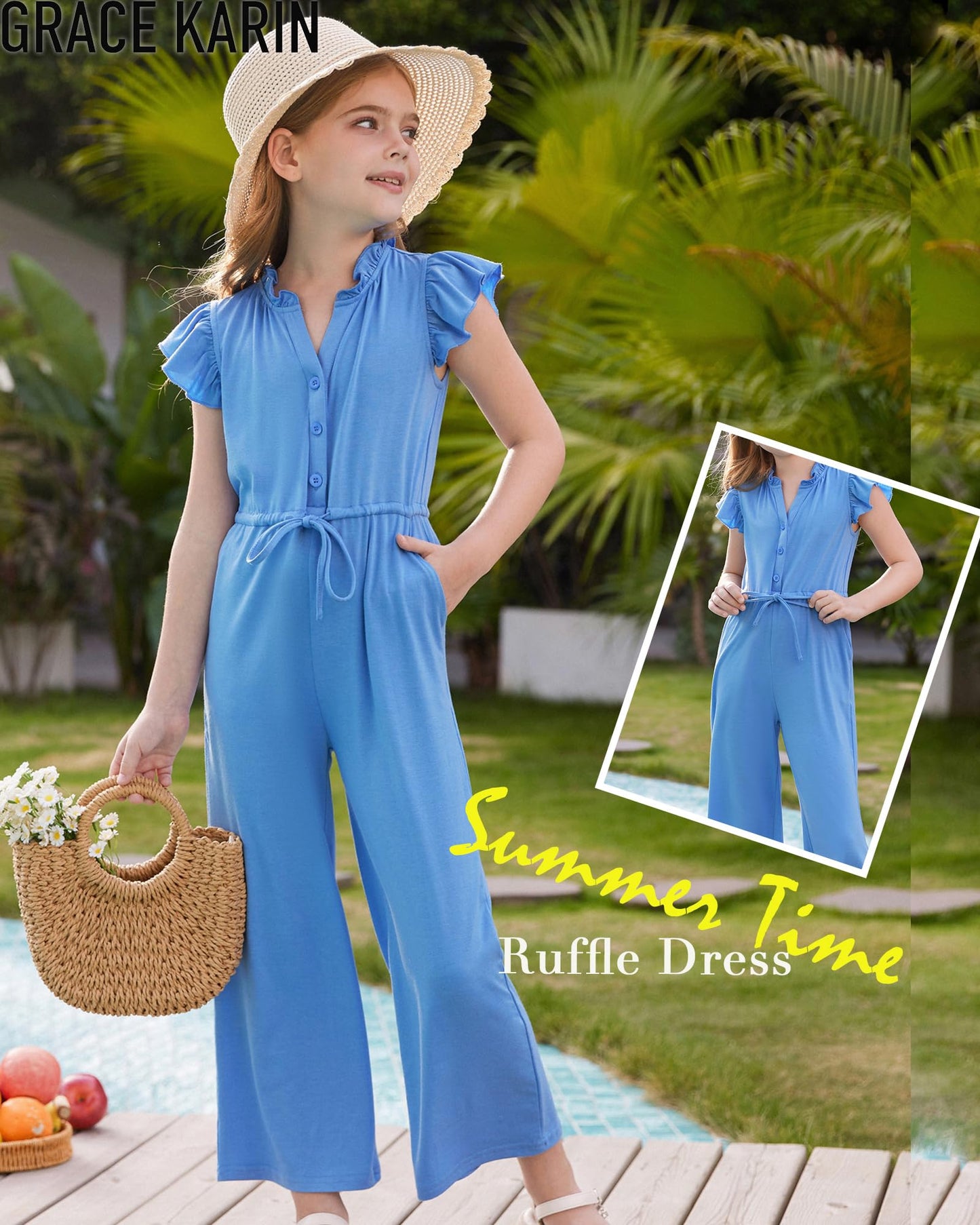 GRACE KARIN Girls Jumpsuit