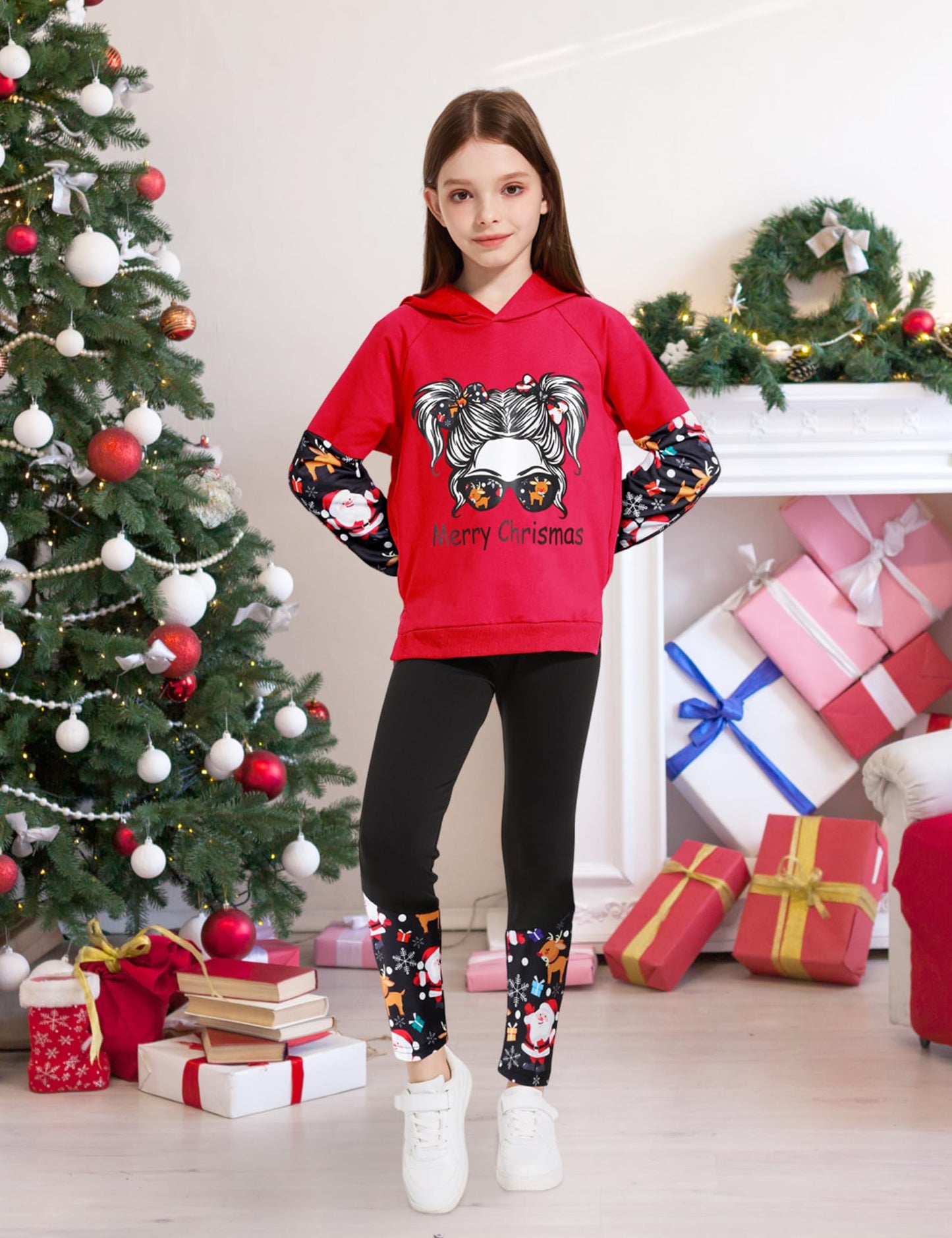 Girls' 2-Piece Tie Dye Hoodie & Leggings Set