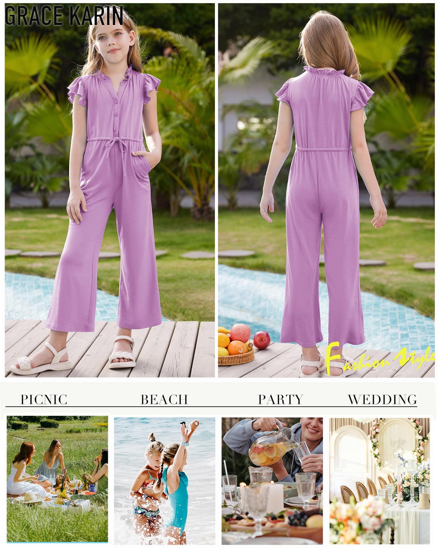 GRACE KARIN Girls Jumpsuit