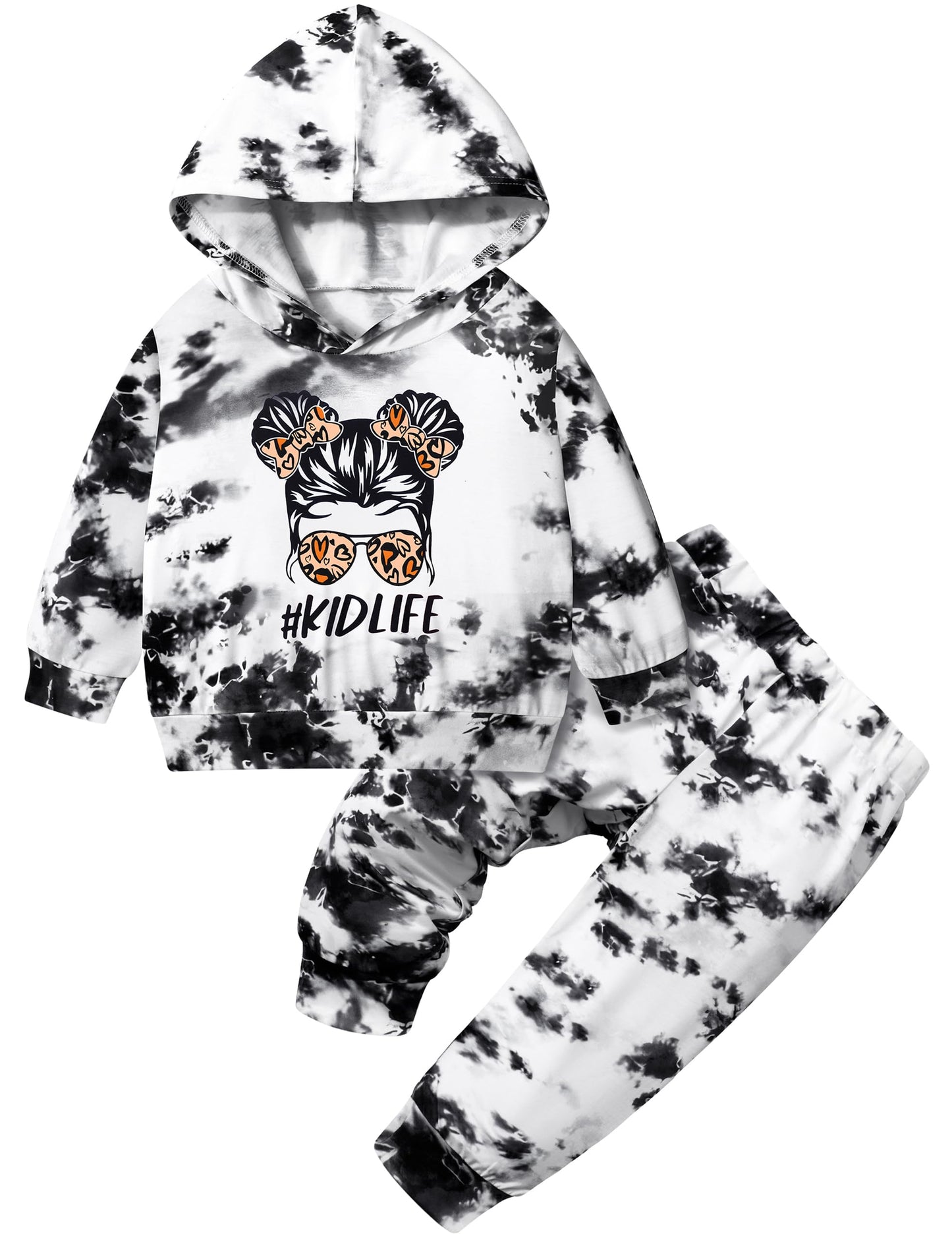 Toddler Girls' 2-Piece Tie Dye Sweatshirt & Pants Set