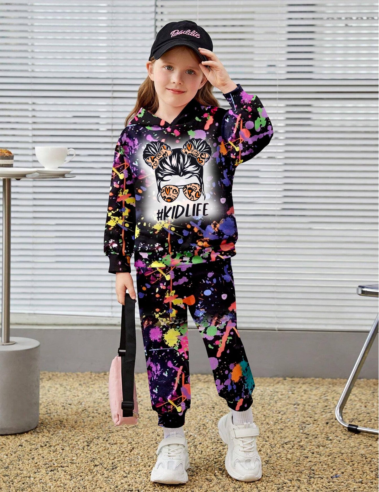 Toddler Girls' 2-Piece Tie Dye Sweatshirt & Pants Set