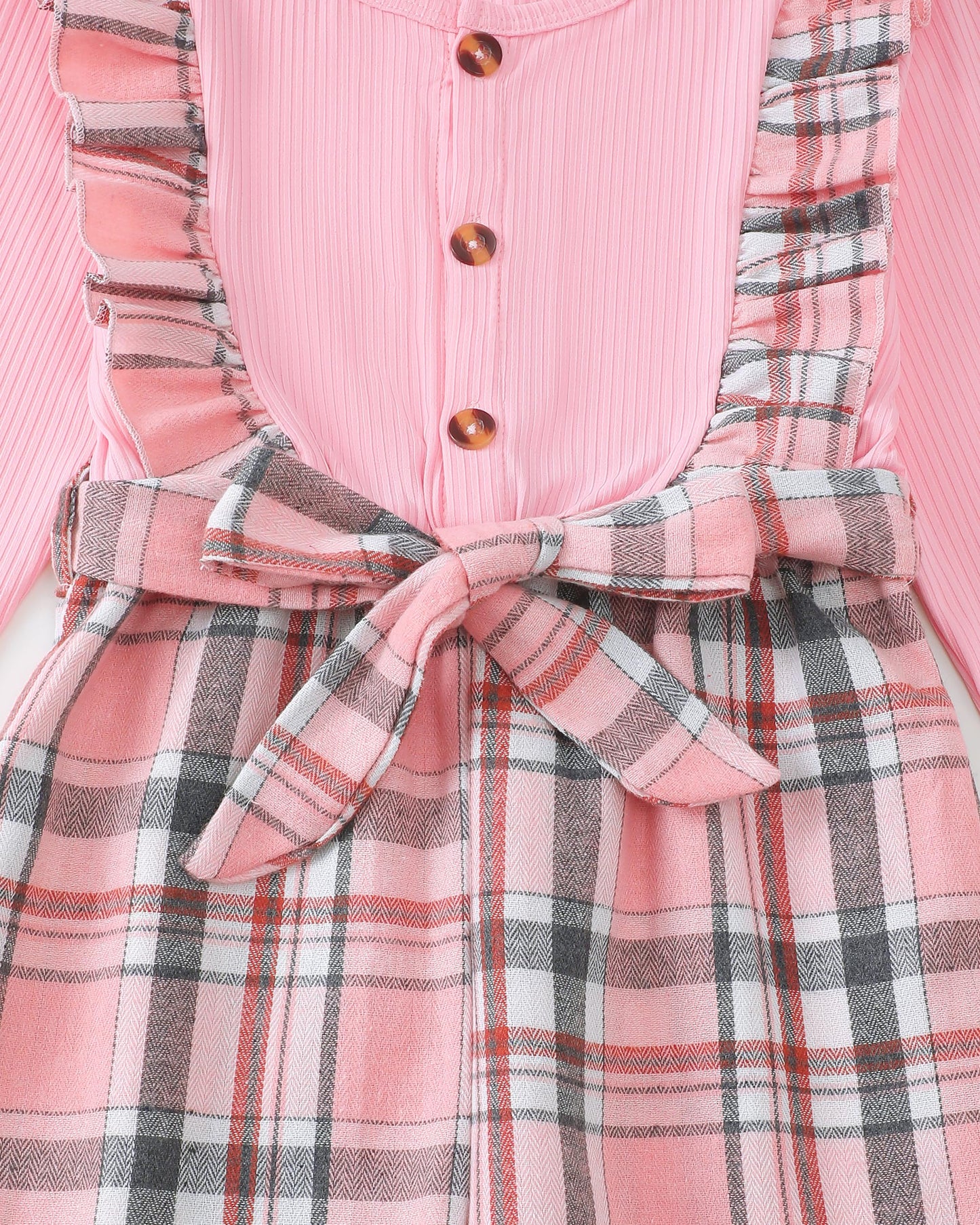 Girls Ruffle Sleeve Jumpsuit – Belted Wide Leg Romper