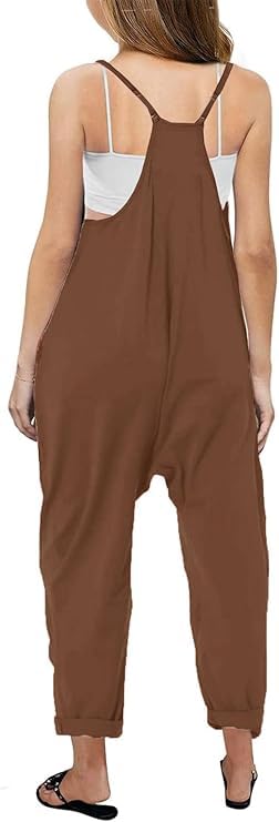 Girls Casual Sleeveless Jumpsuit – Spaghetti Strap Overalls