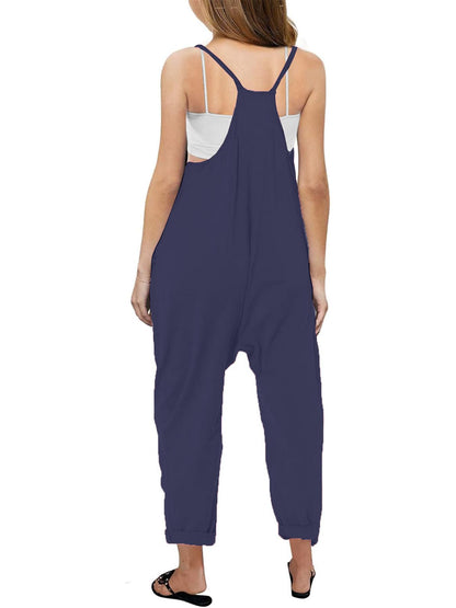 Girls Casual Sleeveless Jumpsuit – Spaghetti Strap Overalls