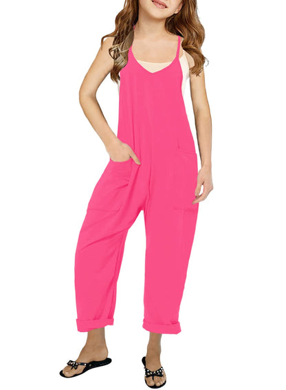 Cnkwei Girls Sleeveless Jumpsuit