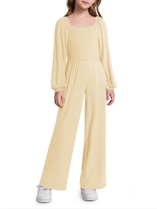 Haloumoning Girls Long Sleeve Jumpsuit