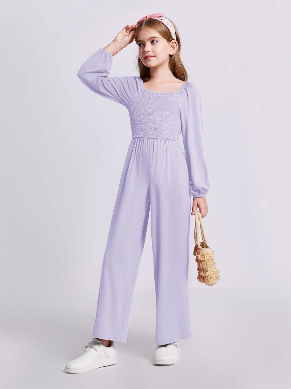 Haloumoning Girls Long Sleeve Jumpsuit