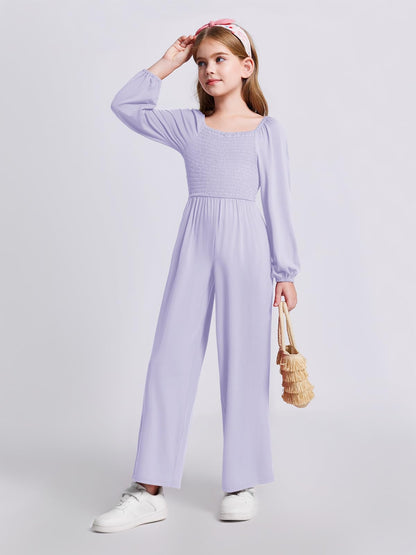 Haloumoning Girls Long Sleeve Jumpsuit