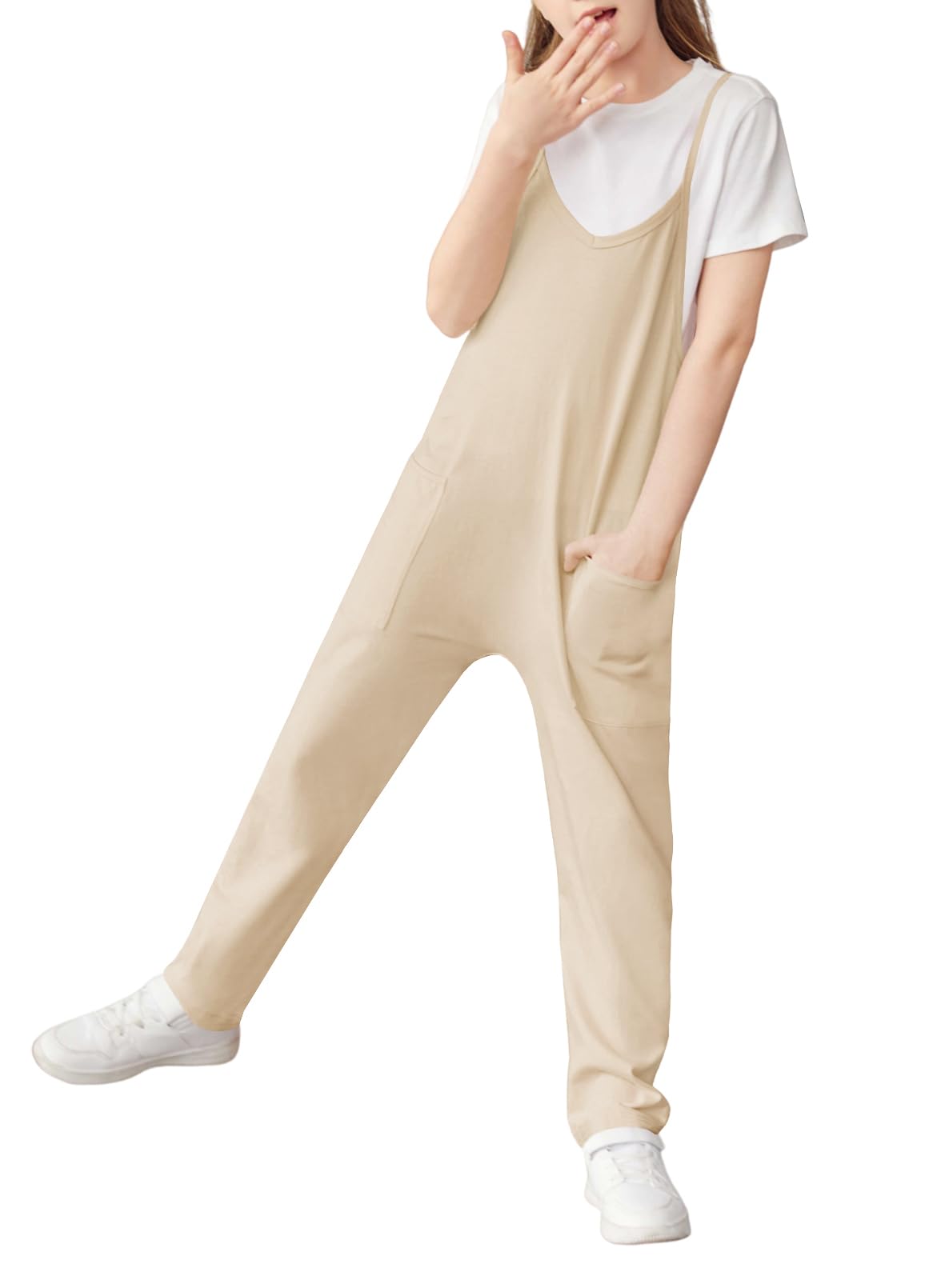 Cnkwei Girls Sleeveless Jumpsuit