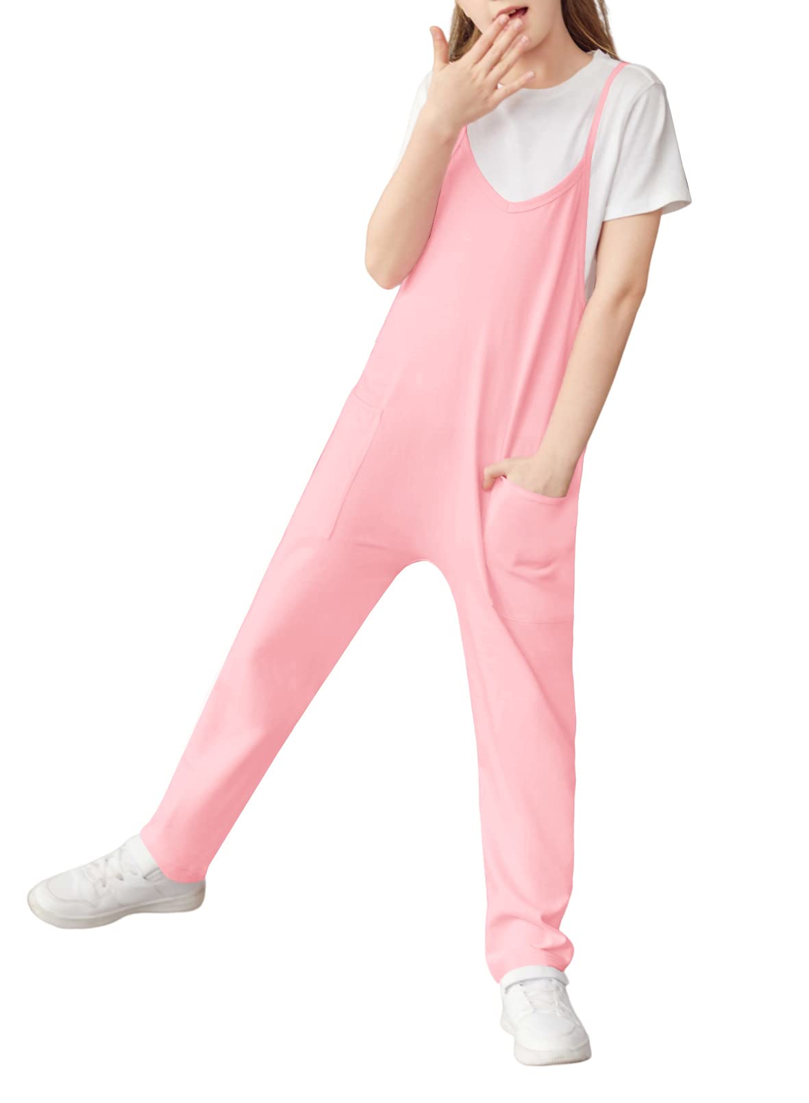 Cnkwei Girls Sleeveless Jumpsuit