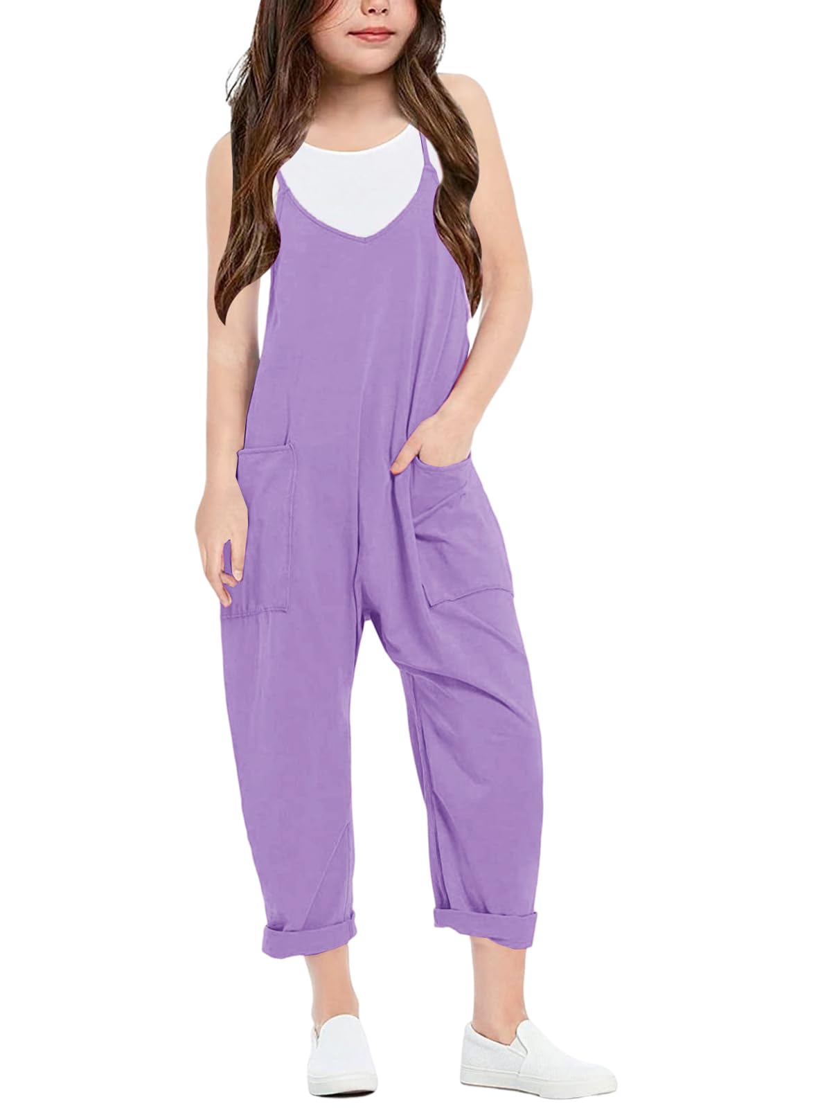 Cnkwei Girls Sleeveless Jumpsuit
