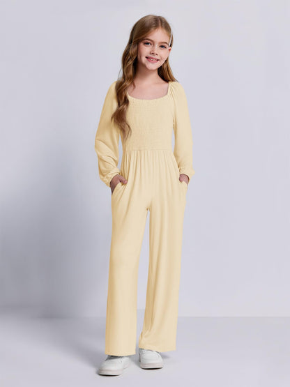 Haloumoning Girls Long Sleeve Jumpsuit