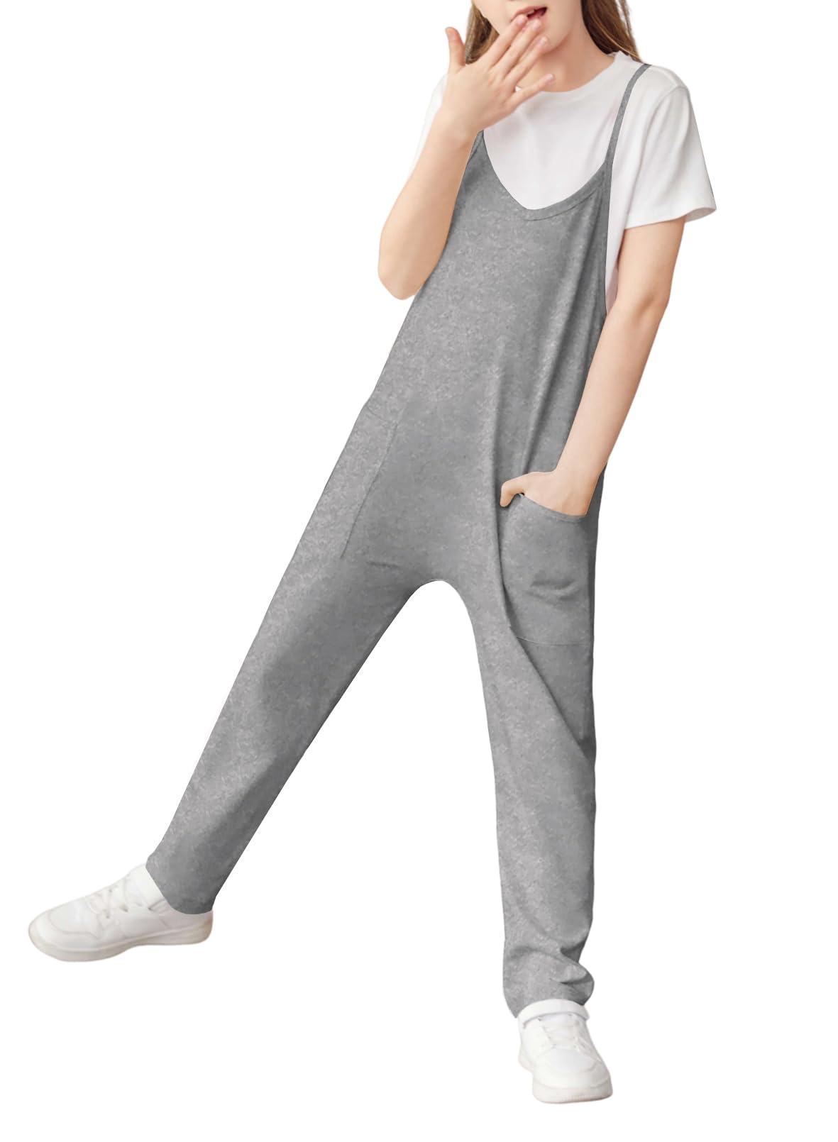 Cnkwei Girls Sleeveless Jumpsuit