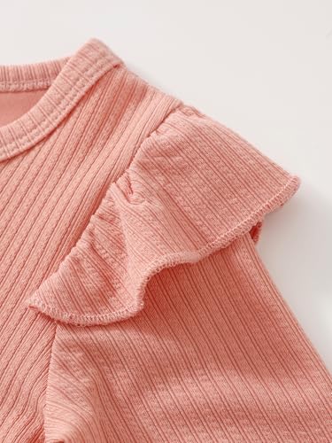 Little Girls' 2-Pack Ruffle Long Sleeve Swing Dresses