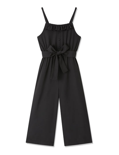 Crazyme Girls Striped Sleeveless Jumpsuit