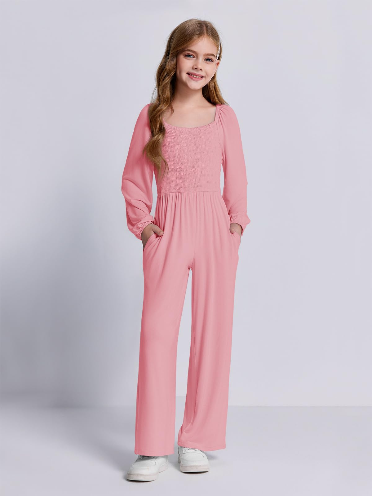 Haloumoning Girls Long Sleeve Jumpsuit