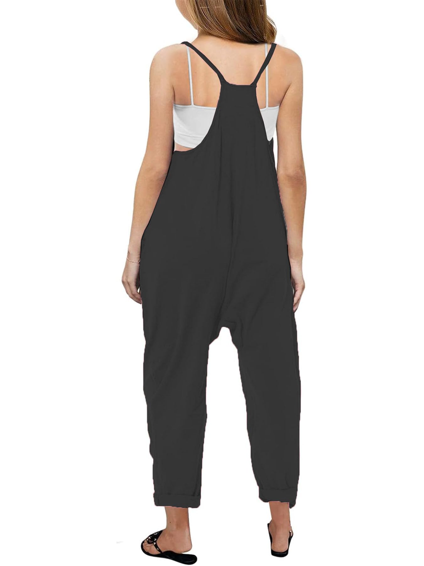 Girls Casual Sleeveless Jumpsuit – Spaghetti Strap Overalls