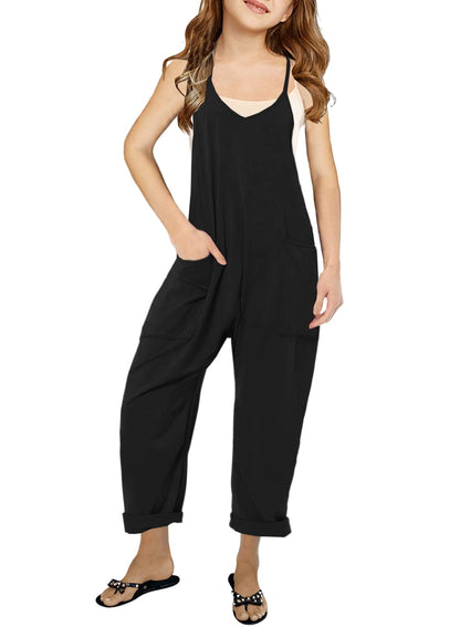 Cnkwei Girls Sleeveless Jumpsuit