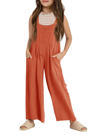 Haloumoning Girls Sleeveless Jumpsuit