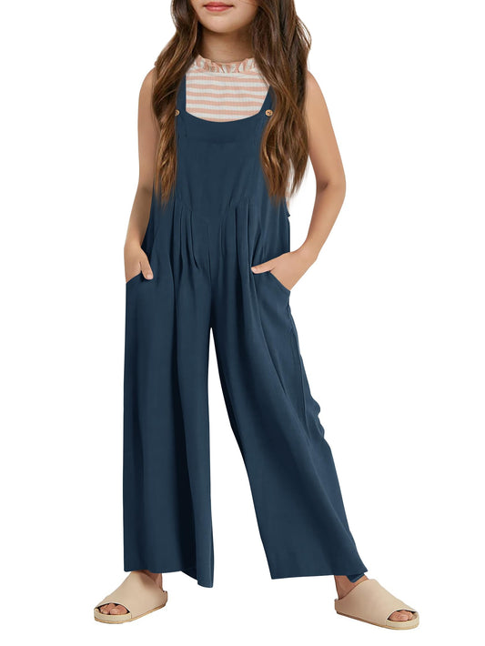 Haloumoning Girls Sleeveless Jumpsuit