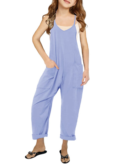 Cnkwei Girls Sleeveless Jumpsuit