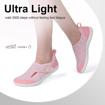 LeIsfIt Women's Wide Diabetic Adjustable Walking Shoes
