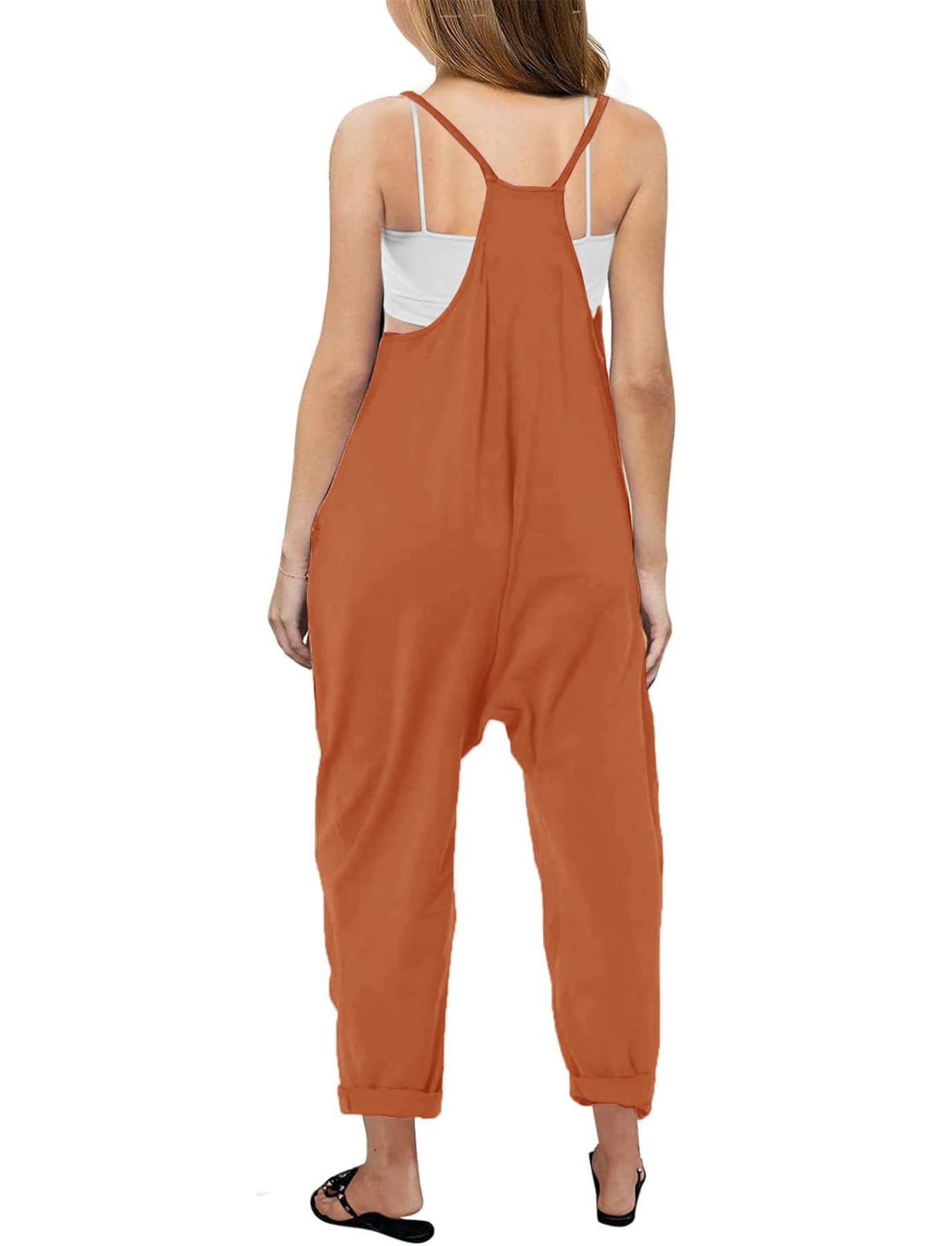 Girls Casual Sleeveless Jumpsuit – Spaghetti Strap Overalls