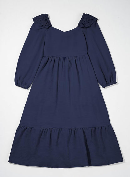 blibean Tween Girls' Embroidered Tie-Back Dress