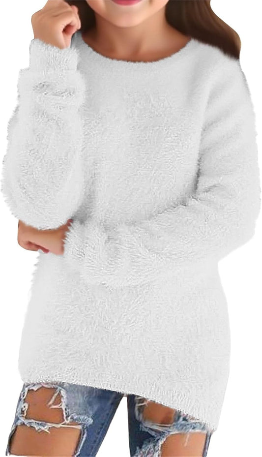 Girls' Lightweight Cozy Pullover Sweater
