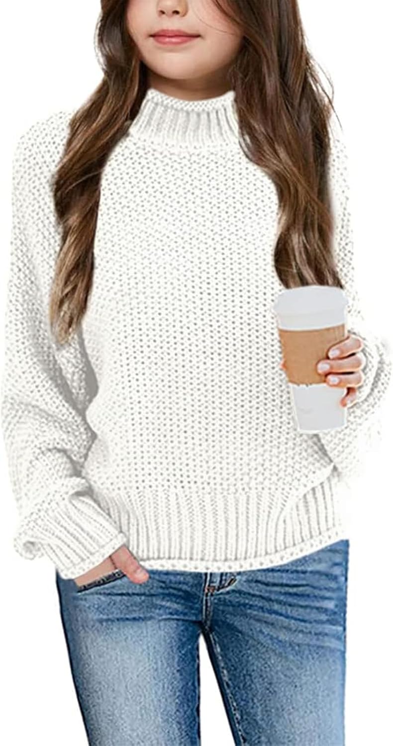 Imily Bela Girls' Turtleneck Batwing Sweater