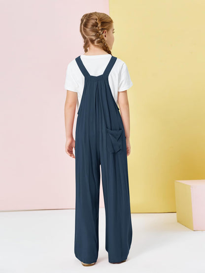 Haloumoning Girls Sleeveless Jumpsuit